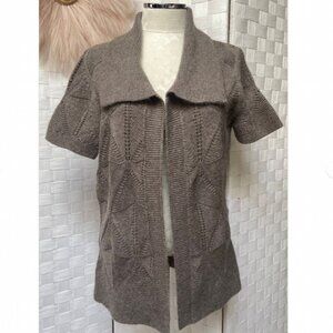 Kuna 100% Alpaca *Small Repair* Short Sleeve Cardigan Sweater Size 1 or S